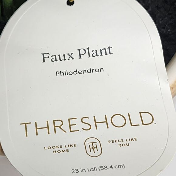 Target Threshold Artificial Potted Philodendron Plant 23" Tall Ceramic Pot NWT - Picture 2 of 6